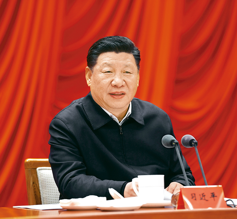 　　2019年1月21日，省部级主要领导干部坚持底线思维着力防范化解重大风险专题研讨班在中央党校开班。中共中央总书记、国家主席、中央军委主席习近平在开班式上发表重要讲话。 新华社记者 饶爱民/摄